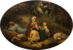 एक लैंडस्केप में जिप्सी, 1804।