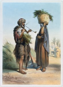 Fellah आदमी और औरत, 1848 द्वारा मौइलेरॉन