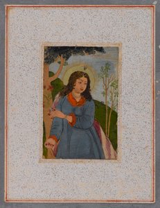 एंजेल, 1675 के बाद (कागज पर wc) द्वारा मुगल स्कूल