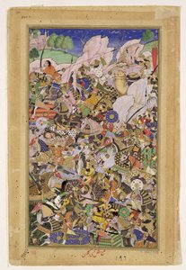 बूंदी का युद्ध, अकबरनामा से, c.1590