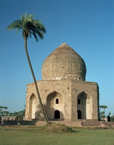 शाहदरा बाग स्थित आसिफ खान की समाधि का दृश्य द्वारा मुगल स्कूल