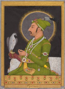 मुगल बादशाह मुहम्मद शाह का मरणोपरांत चित्र 1719-1748 ... रेक्टो, 1764। द्वारा मुहम्मद रिज़वी हिंदी
