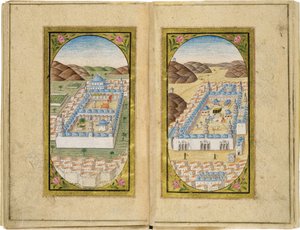 अल-मस्जिद अल-नबावी और मस्जिद अल-हरम, 1783 द्वारा मुस्तफा हलीमी