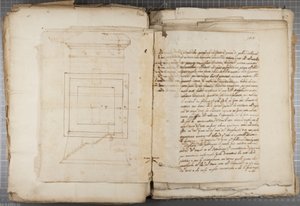 उरबिनो और अन्य के म्यूटियो ओड्डी द्वारा चित्र का पोर्टफोलियो, p120, c.1635-40 (बाध्य मात्रा में कागज पर कलम और स्याही) द्वारा मुजियो ओड्डी