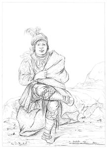 नेटिव अमेरिकन, नॉर्थ वेस्टर्न फ्रंटियर, 1841। द्वारा मायर्स एंड को
