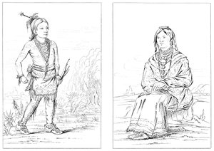 नेटिव अमेरिकन, नॉर्थ वेस्टर्न फ्रंटियर, 1841। द्वारा मायर्स एंड को