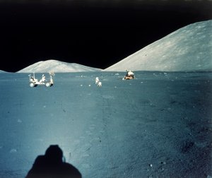चंद्र लैंडिंग साइट, अपोलो 17 मिशन, दिसंबर 1972। द्वारा नासा छवियाँ