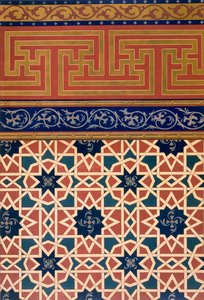 वास्तुकला सजावट, मोज़ेक का काम, सीमा सहित, पब। 1883। द्वारा एन। सिमाकॉफ़