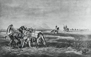 शांति या युद्ध, कॉलिन सिम्किन द्वारा प्रकाशित भारतीयों और सफेद शिकारियों के बीच मुठभेड़ द्वारा कैरियर और Ives
