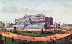 हॉर्टिकल्चरल हॉल, ग्रैंड यूनाइटेड स्टेट्स शताब्दी प्रदर्शनी 1876 द्वारा एन। और इव्स, जेएम क्यूरियर