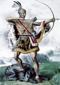 इंडियन हंटर, 1845 द्वारा एन। और इव्स, जेएम क्यूरियर