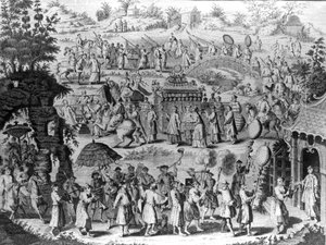 अपने पति के घर जाने वाली दुल्हन की बारात, जॉन ग्रीन द्वारा संकलित &39;ए वॉयज एंड ट्रैवल्स का एक नया संग्रह&39;, 1747