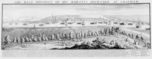चाथम में वेस्ट मजस्पेस डेज़-यार्ड, 1738