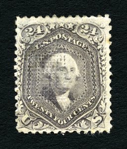 24c वाशिंगटन एफ ग्रिल सिंगल, 1867।