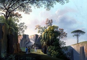नेपल्स: वर्जिल का मकबरा ("टॉम्पा डि वर्जिलियो") (गौचे) द्वारा नियति विद्यालय