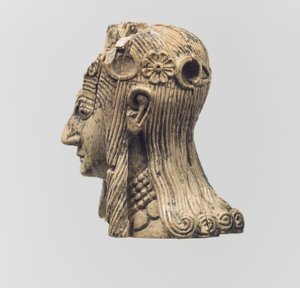एक महिला आकृति के प्रमुख, c.8 वीं -7 वीं शताब्दी ईसा पूर्व (हाथीदांत) द्वारा नव असीरियन