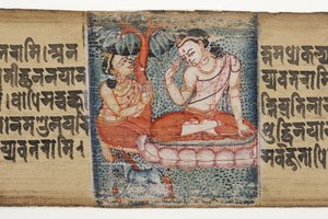 गंधवुहा (एक ताड़ के पत्ते पर स्याही)
