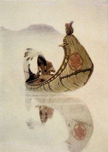 हेनरी वाड्सवर्थ लॉन्गफेलो (1807-82), पब द्वारा हियावथा के गाने का फ्रंटस्पाईज। जॉर्ज जी। हैरप अंड कंपनी लिमिटेड, 1911 (सॉफ्ट-ग्राउंड ईचिंग) द्वारा द्वारा न्यूवेल कन्वर्स व्याथ