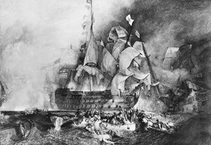 एचएमएस विजय, ब्रिटिश युद्धपोत, c1805 द्वारा न्यूटन और सह