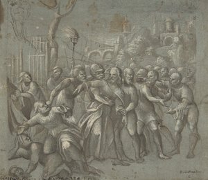 मसीह की गिरफ्तारी, सीए। 1545-46। द्वारा निकोलो गियोल्फिनो