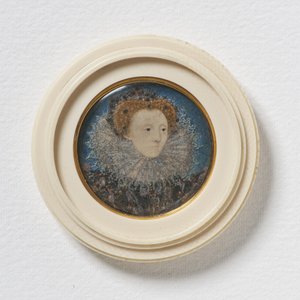 एलिजाबेथ I, इंग्लैंड की रानी, c.1586-87 (वेल्लम पर w - c) द्वारा निकोलस हिलियार्ड