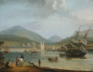 केर्नारवॉन कैसल एंड बे, c1780-1810 द्वारा निकोलस पोकॉक