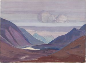 चंद्र नदी, अध्ययन, 1931 द्वारा निकोलस रोएरिच