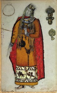 वैगनर, 1912 द्वारा "ट्रिस्टन एंड आइसोल्ड" के लिए पोशाक डिजाइन द्वारा निकोलस रोएरिच