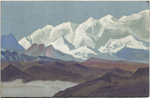 हिमालय, कंचनजंगा रेंज, 1936 द्वारा निकोलस रोएरिच