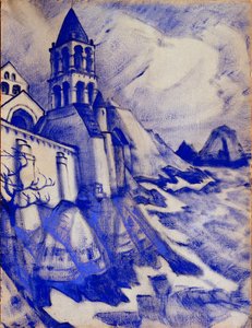 मौरिस मेटरलिनक, 1913 द्वारा "द प्रिंसेस मालेइन" नाटक की तैयारी द्वारा निकोलस रोएरिच