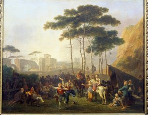 निकोलस टुने (1755-1830) द्वारा 19वीं सदी के रिम्स, मुसी डेस बेक्स आर्ट्स द्वारा ग्राम नृत्य पेंटिंग द्वारा निकोलस एंटोनी टुनय