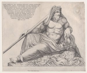 रोमन भव्यता का दर्पण: द ओशन गॉड, 1560., 1560। द्वारा निकोलस बीट्रिज़ेट