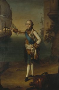 एडमिरल यूनिफॉर्म, 1769 में ग्रैंड ड्यूक पावेल पेट्रोविच 1754-1801 का पोर्ट्रेट