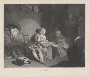 सोइर इवनिंग, 1780s। द्वारा निकोलस फ्रेंकोइस रेग्नॉल्ट