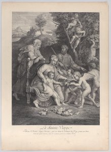 सेंट एलिजाबेथ और एन्जिल्स के साथ पवित्र परिवार, सीए। 1729., सीए। 1729. द्वारा निकोलस हेनरी टार्डियू