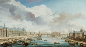 लौवर, पोंट-नेफ और कॉलेज डेस क्वात्रे-नेशंस, 1755।