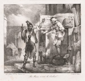 शैले द्वारा लिथोग्राफिक रेखाचित्र: रंग, 1823 से पहले का फॉर्म। द्वारा अलेक्जेंड्रे गेब्रियल (बाद में) डीकैंप्स