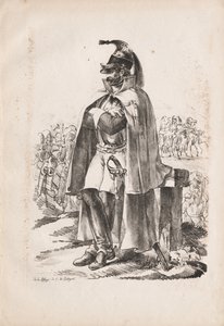 सैन्य वेशभूषा: कैवलरी मैन, 1814-1818। द्वारा अलेक्जेंड्रे गेब्रियल (बाद में) डीकैंप्स