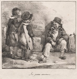 छोटे बच्चों के उपयोग के लिए स्केच बुक: द यंग आमेटर्स, 1822। द्वारा अलेक्जेंड्रे गेब्रियल (बाद में) डीकैंप्स