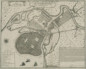पीटर्सबर्ग का नक्शा, 1717