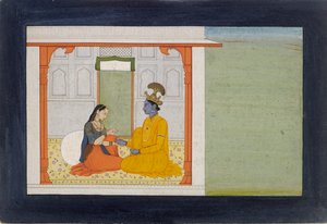 नायिका अपने प्रेमी की नई अंगूठी, 1780-1785 पर टिप्पणी करती है द्वारा निक्का