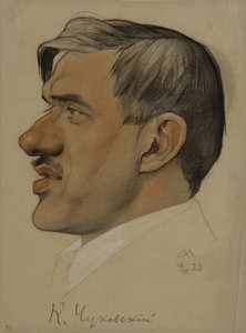 लेखक केट्रॉन आई। चुकोवस्की 1882-1969, 1923 का चित्र