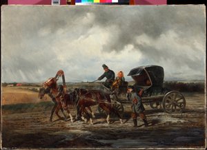 "" दांत खींचने वाले के लिए सड़क पर "निकोलाई स्वेरचकोव द्वारा पेंटिंग (1817-1898) 1873 निजी संग्रह द्वारा निकोलाई एगोरेविच सेवरचकोव