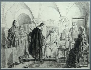 मारिया इवानोव्ना ख्लोपोवा, ज़ार मिखाइल फेडोरोविच की दुल्हन, 1884 द्वारा निकोलाई वासिलिवेच नेवरेव
