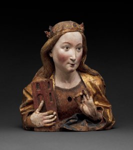 संत बारबरा की विशिष्ट बस्ट, c.1465 द्वारा निकोलस गेरहार्ट वॉन लेडेन