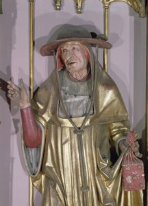 Isenheim Altarpiece, सेंट जेरोम, सेंट जेरोम का विस्तार, लकड़ी पर c.1490 पेंट