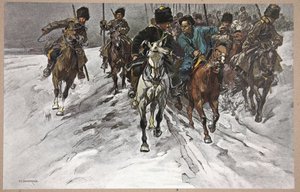 जनरल मिस्टचेंको का दौरा, 'मंचूरिया: रूसो-जापानी युद्ध से चित्र' का चित्रण, ए. मार्टिनॉफ, सेंट पीटर्सबर्ग द्वारा संपादित द्वारा निकोलाई शिमोनोविच समोकिश