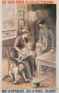 एक फैक्टरी वर्कर्स हाउस, चुनाव पोस्टर, 1909 रंग लिथो