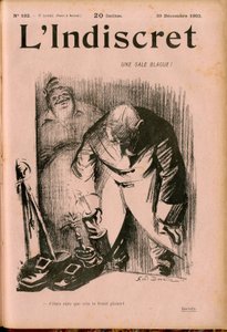 "L'Indiscret" का कवर, B & W . में व्यंग्य