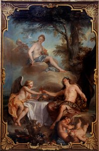 शुक्र, Bacchus और प्यार। निकोलस कोयपेल की पेंटिंग (1690-1734) द्वारा नोएल निकोलस कॉयपेल